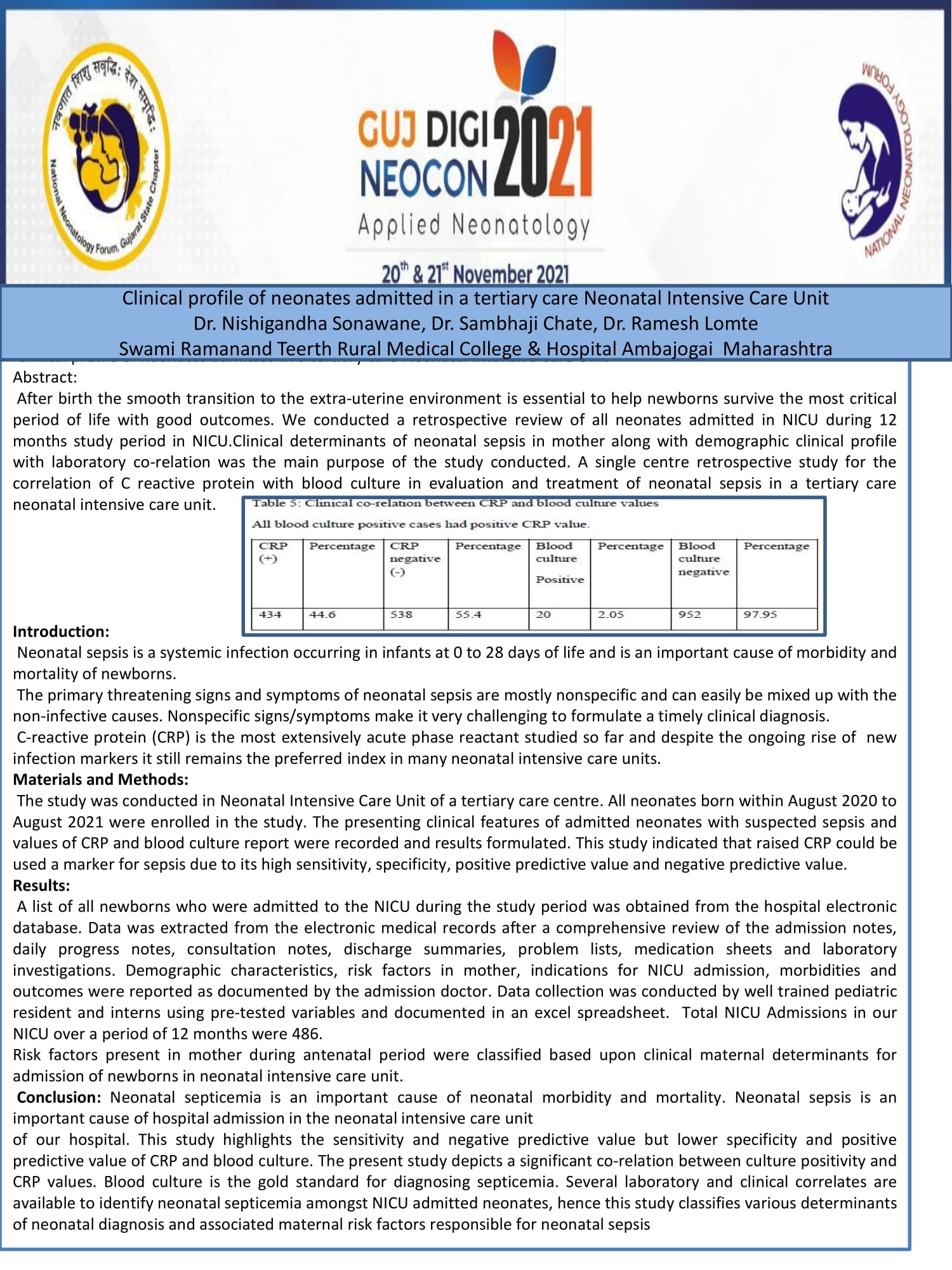 Clinical profile of neonates admitted in a tertiary care neonatal intensive care unit